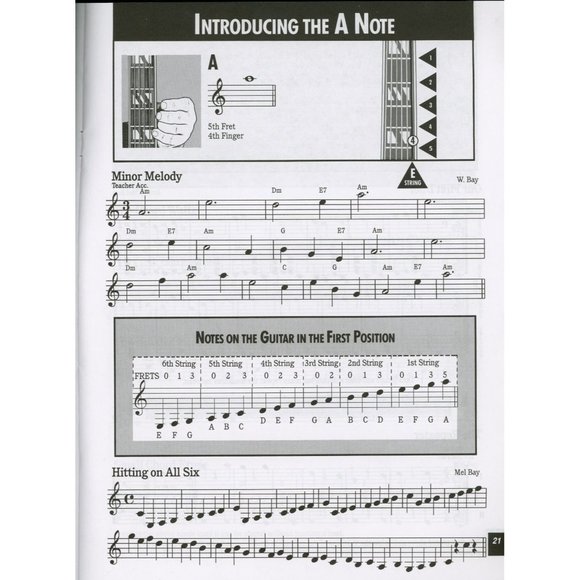 MEL BAY'S MODERN GUITAR METHOD GRADE 1, ©1990, BOOK ONLY (NO CD), 48 pgs. - Picture 4 of 4